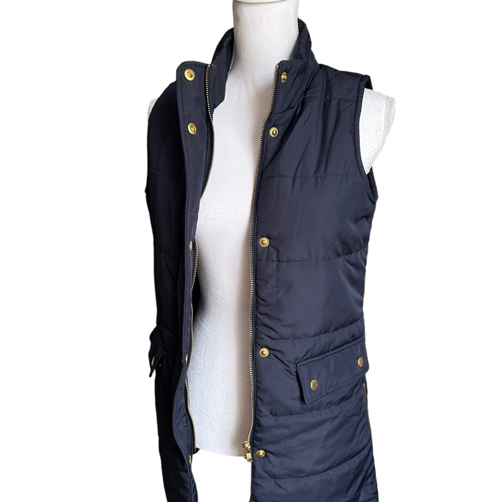 Crown & Ivy Blue Zip Up Vest Size XS - Picture 6 of 17